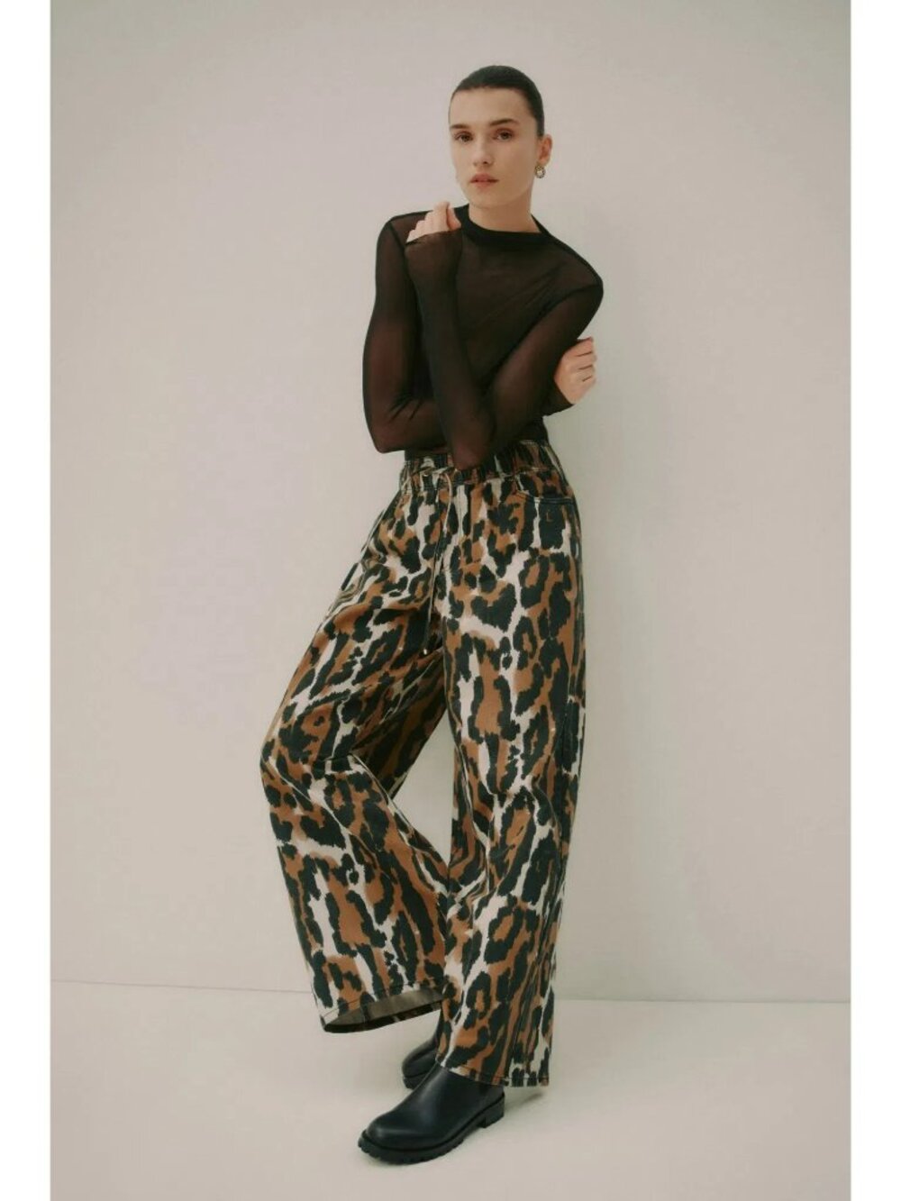 NEW! 199.00 AJE STUDIO SIENNA ANIMAL PRINT DENIM JEANS - Picture 10 of 11